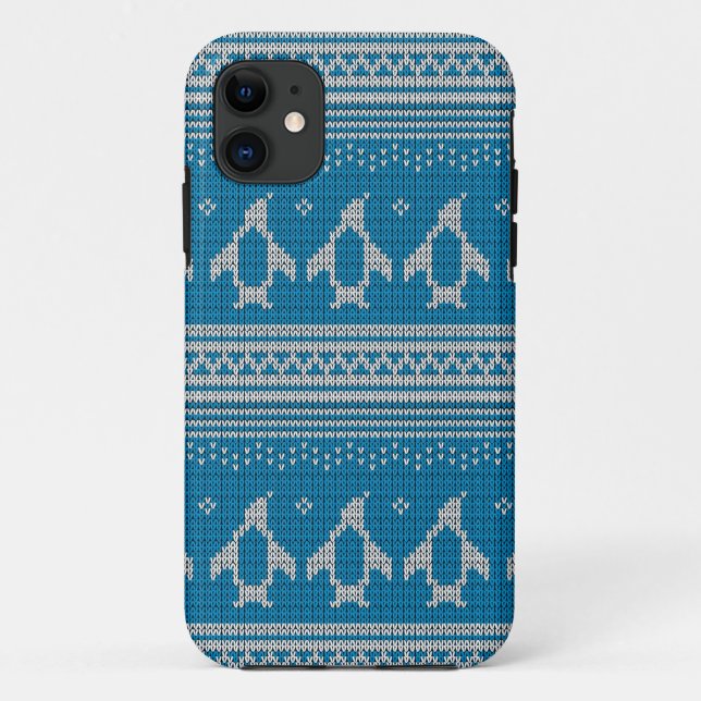 Blue Knitted Background Case-Mate iPhone Case (Back)