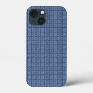 Blue knitted pattern iPhone 13 mini case