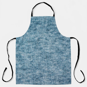 Blue knitting wool texture closeup photo backgroun apron