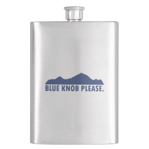 Blue Knob Please Hip Flask