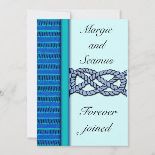 Blue Knotted Nautical Wedding Invitation