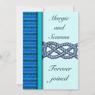 Blue Knotted Nautical Wedding Invitation