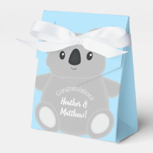 Blue Koala Bear Baby Shower Favour Box