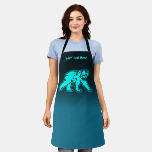 Blue Kodiak Bear - Alaska Apron