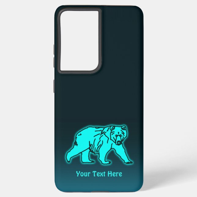 Blue Kodiak Bear Samsung Galaxy S21 Ultra Case (Back)