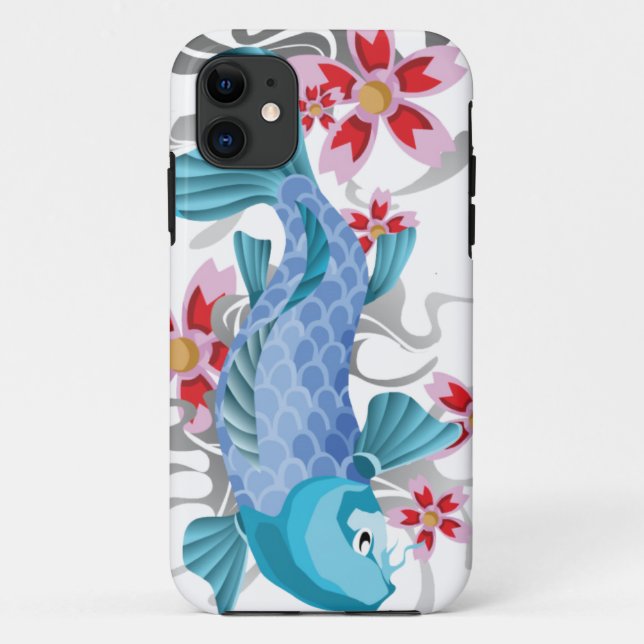 Blue Koi Fish Case-Mate iPhone Case (Back)