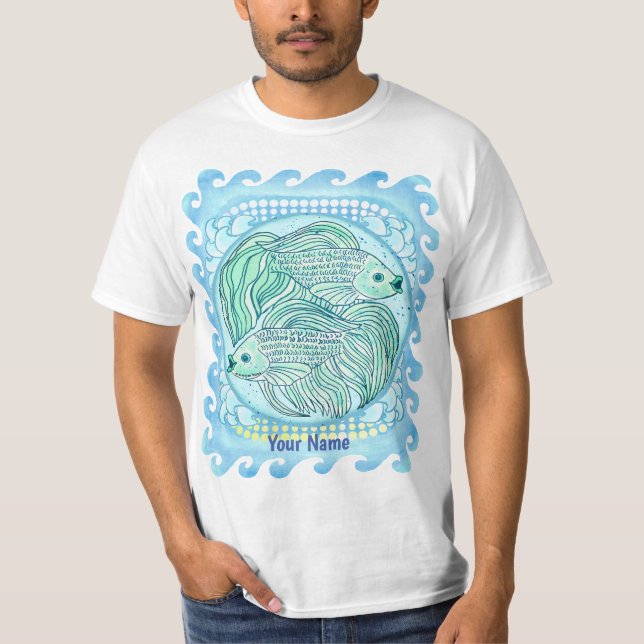Blue Koi Fish  t-shirt (Front)