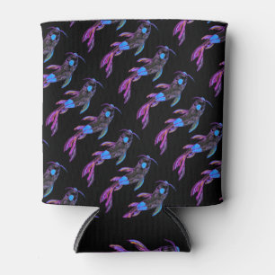 Blue Koi Pattern Editable Insulated Can Cooler
