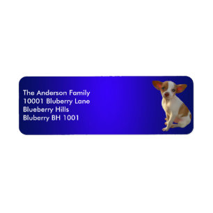 Blue Label Return Address Chihuahua Return Address Label