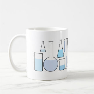 Blue Laboratory Glassware Coffee Mug