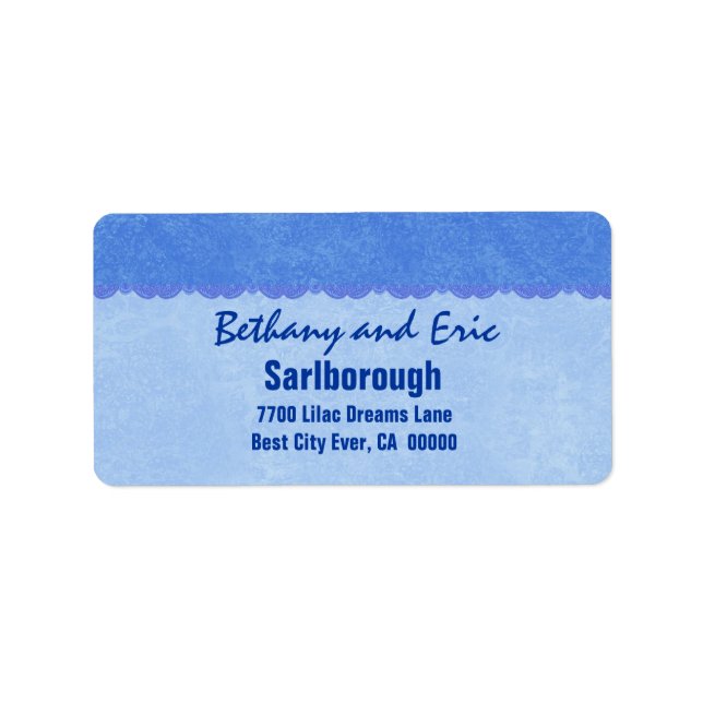Blue Lace  A301 Label (Front)