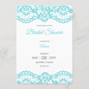 Blue Lace Bridal Shower Card