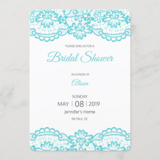 Blue Lace Bridal Shower Card