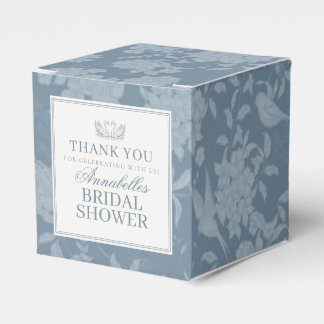 Blue Lace Doily Vintage Floral Bridal Shower Favour Box