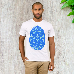 Blue Lace Easter Egg Mens T-Shirt
