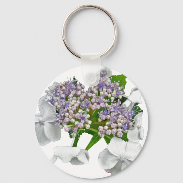 Blue Lace Hydrangea Coordinating Items Key Ring (Front)