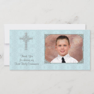 Blue Lace Religious Photo Card