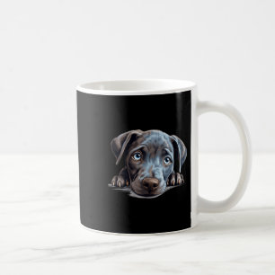 Blue Lacy Dog Mum Dad Peeking Puppy Coffee Mug