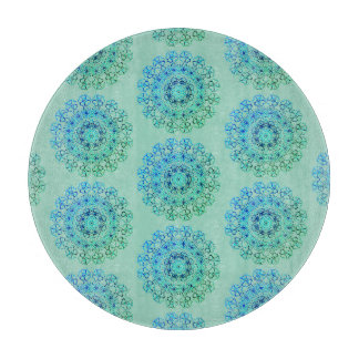 Blue Lacy Patterned Cutting Board