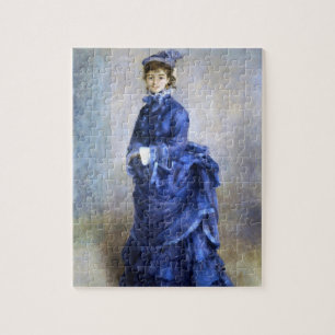Blue Lady  Parisienne Renoir Impressionist Paint Jigsaw Puzzle
