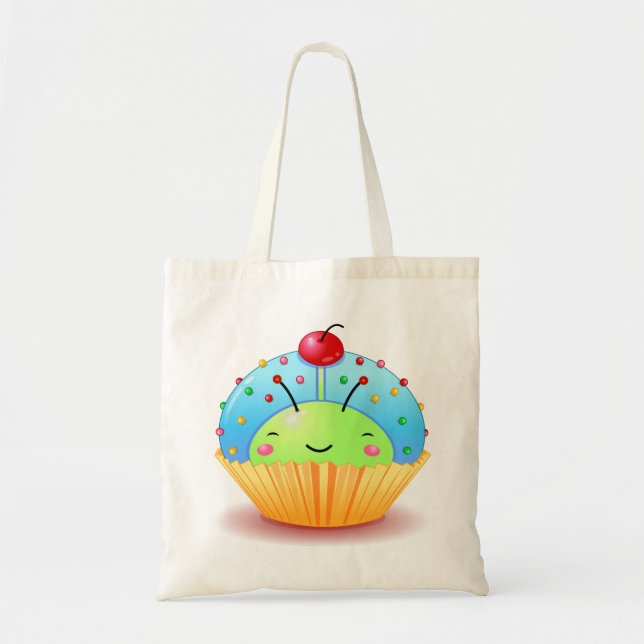Blue Ladybug Cupcake Bag (Front)