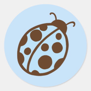 Blue Ladybug Party Stickers