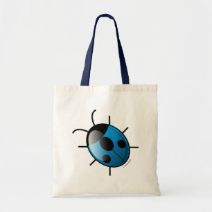 Blue ladybug tote bag