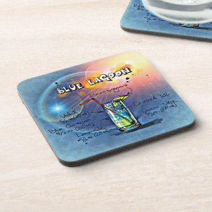 Blue Lagoon (#12 of 12 Drink Recipe Sets) Coaster