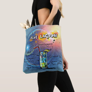 Blue Lagoon (#12 of 12 Drink Recipe Sets) Tote Bag