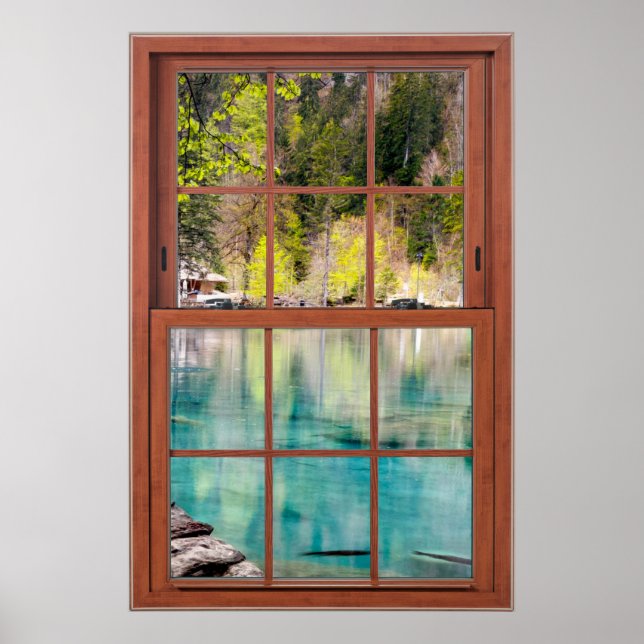 Blue Lagoon Fake Window Illusion Poster (Front)