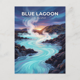 Blue Lagoon Iceland Postcard