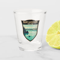 Blue Lagoon Iceland Travel Art Vintage