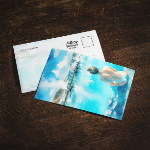 Blue Lagoon Iceland Watercolor Postcard