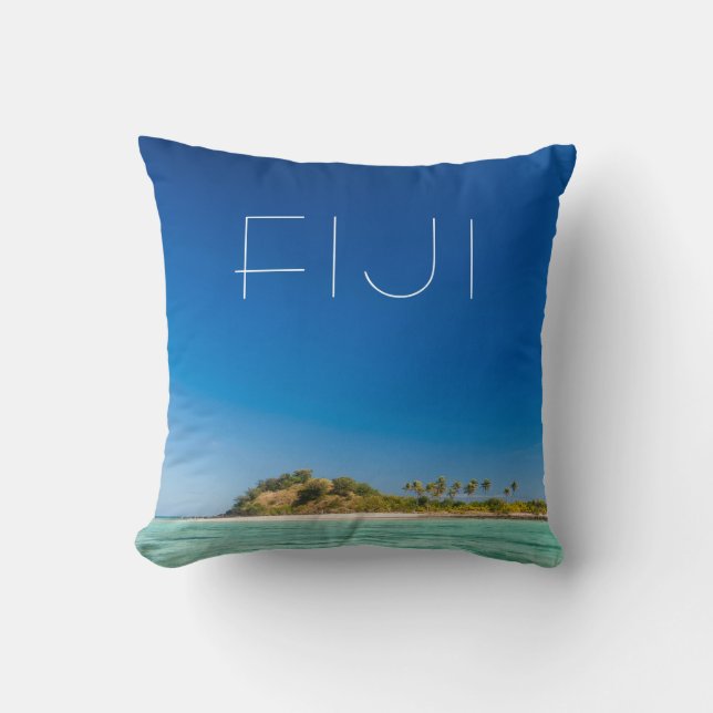 Blue Lagoon Seascape, Fiji Cushion (Front)