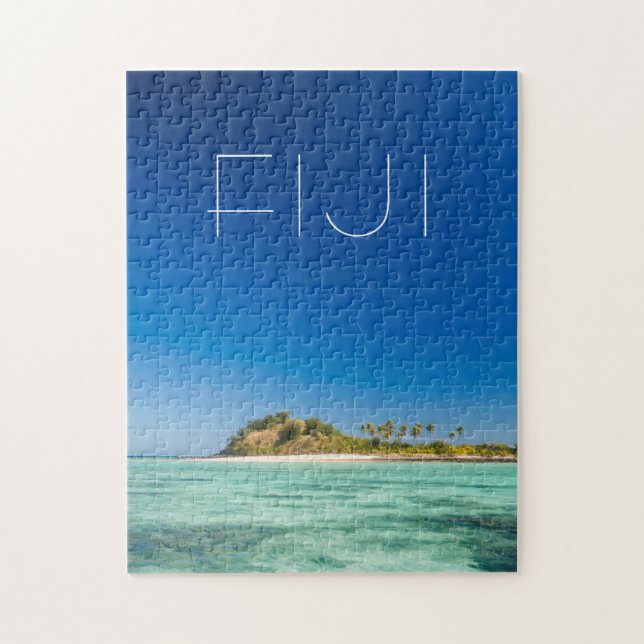 Blue Lagoon Seascape, Fiji Jigsaw Puzzle (Vertical)