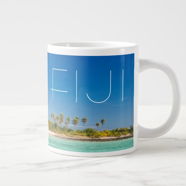 Blue Lagoon Seascape, Fiji Large Coffee Mug (Right)