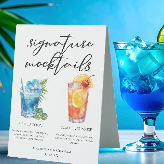 Blue Lagoon Summer Sunrise Mocktails Menu (Creator Uploaded)