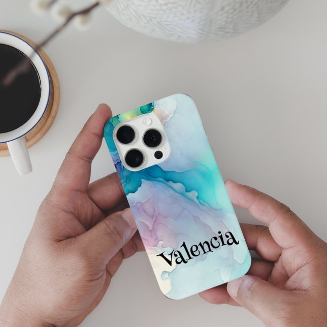 Blue Lagoon Watercolor Dream Custom Case-Mate iPhone Case (Blue Lagoon Watercolor Dream Custom Case-Mate iPhone Case)