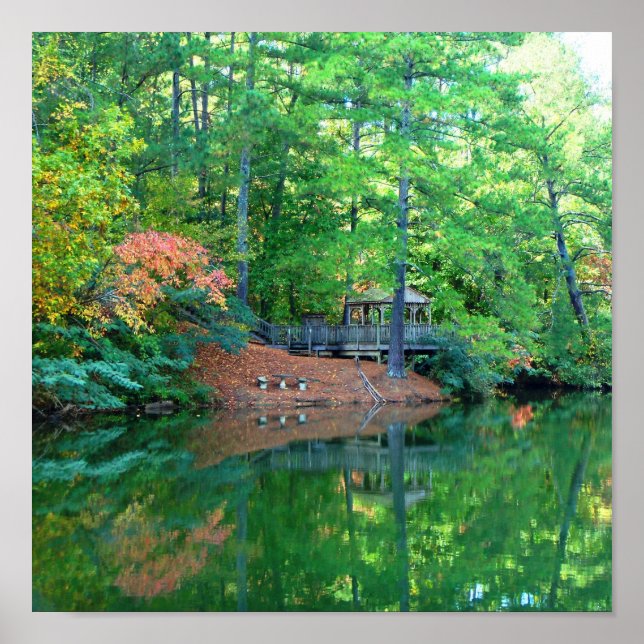 Blue Lake Early Autumn Poster (Front)