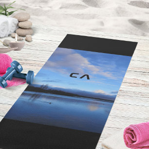 Blue Lake Photo Monogram Yoga Mat