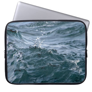 Blue Lake Water Splash Laptop Sleeve