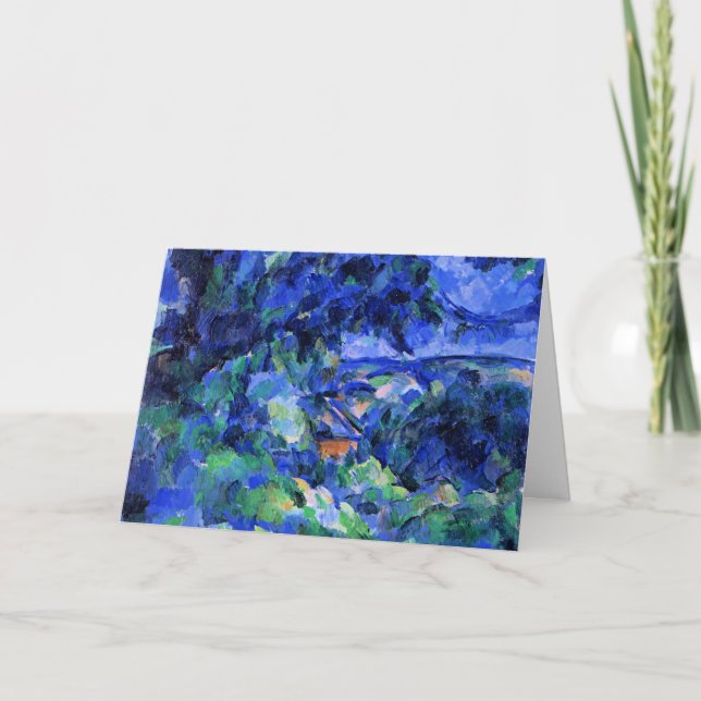Blue Landscape by Paul Cezanne Card (Front)