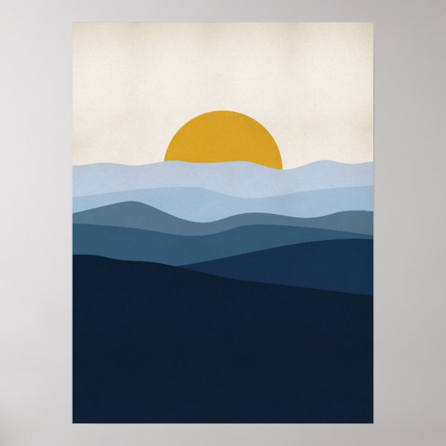 Blue Landscape Poster (Front)