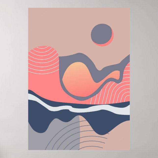 Blue landscapes poster (Front)