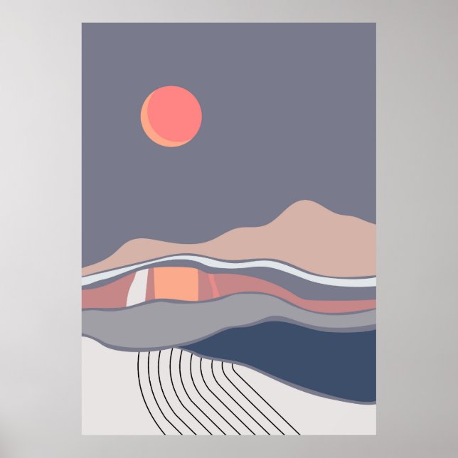 Blue landscapes poster (Front)