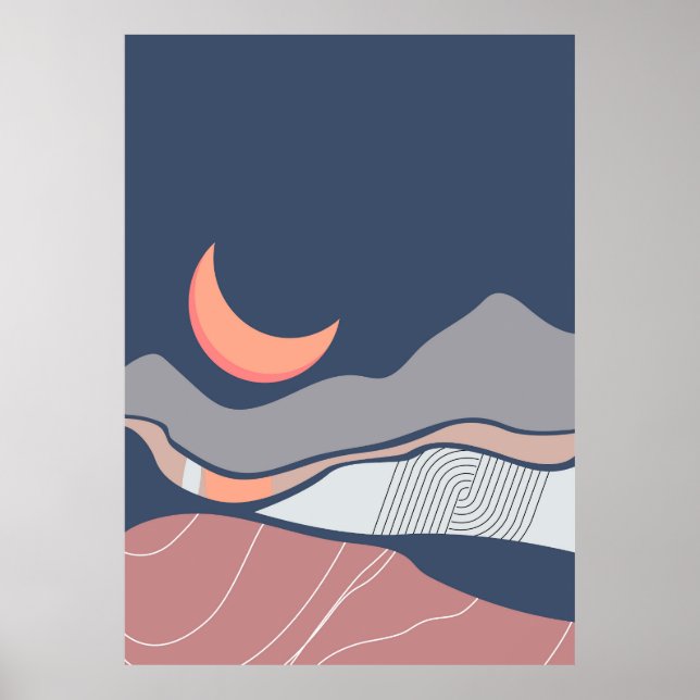 Blue landscapes poster (Front)