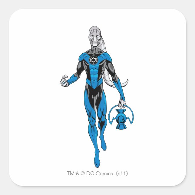 Blue Lantern 4 Square Sticker (Front)