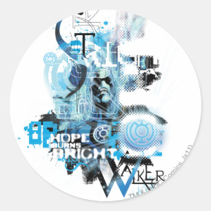 Blue Lantern Graphic 1 Classic Round Sticker