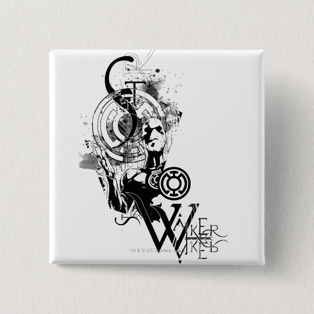 Blue Lantern Graphic 2 15 Cm Square Badge (Front)