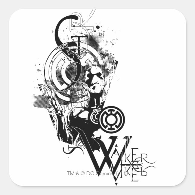 Blue Lantern Graphic 2 Square Sticker (Front)